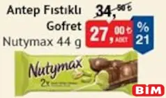 ŞÖLEN NUTYMAX ANTEP FISTIKLI GOFRET 44 G fiyat ve kampanya bilgisi